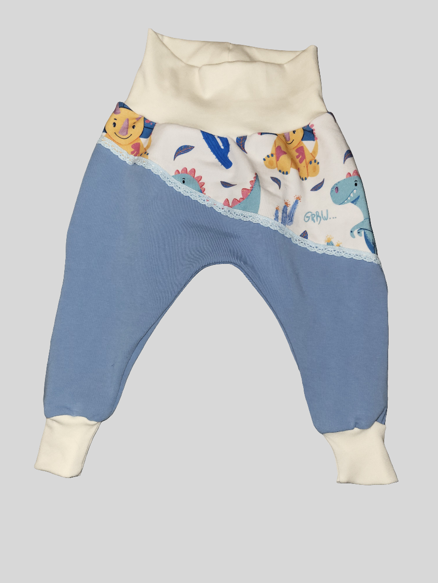 Hose "Dino blau" Größe 68-74