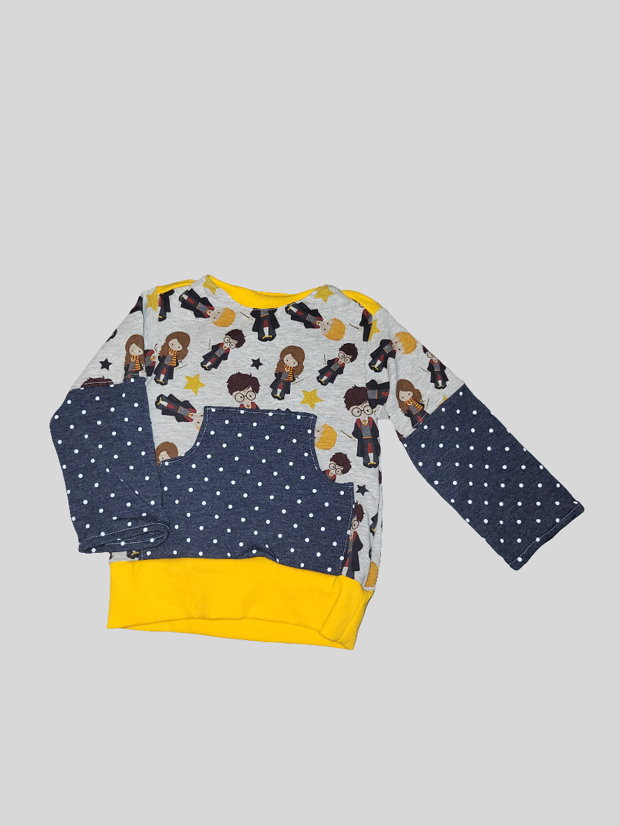 Pulli "Zauberer gelb" Größe 74-80