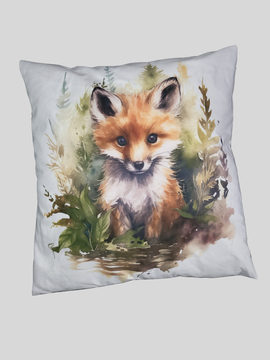 Kissen "Fuchs" weiß