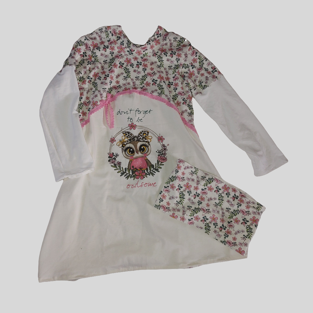 Pulli-Kleid "Eule" Größe 134-140