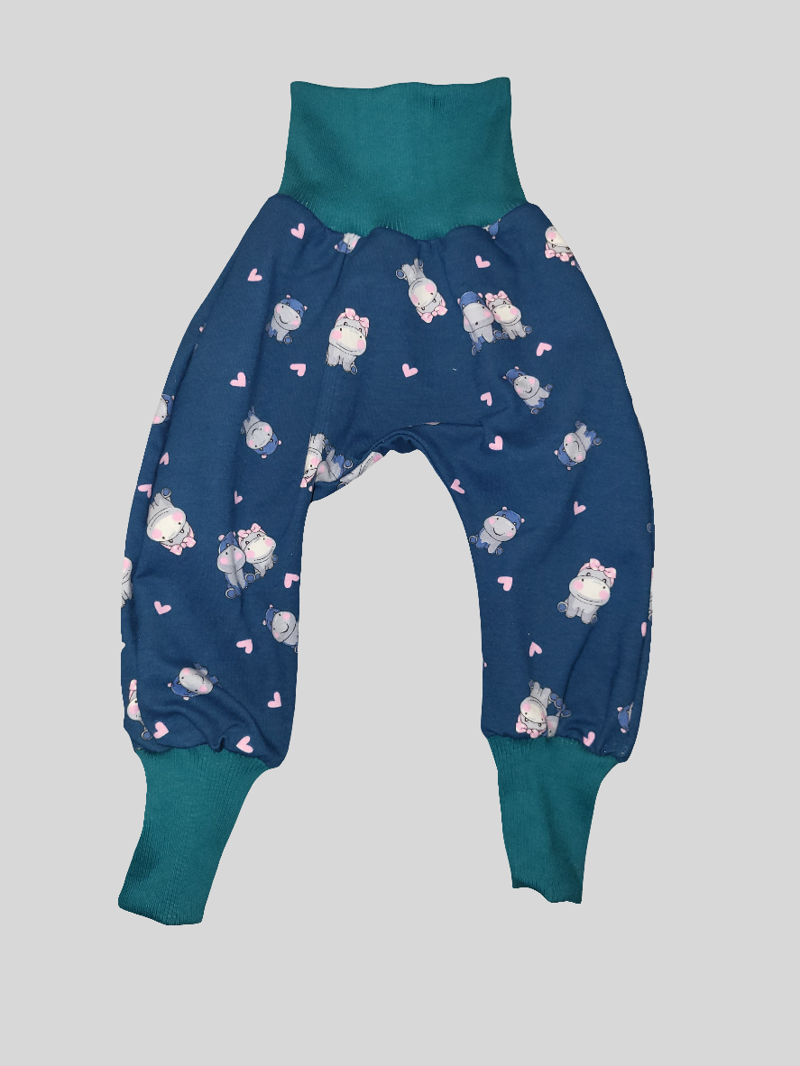 Hose "Hippos" Größe 74-80