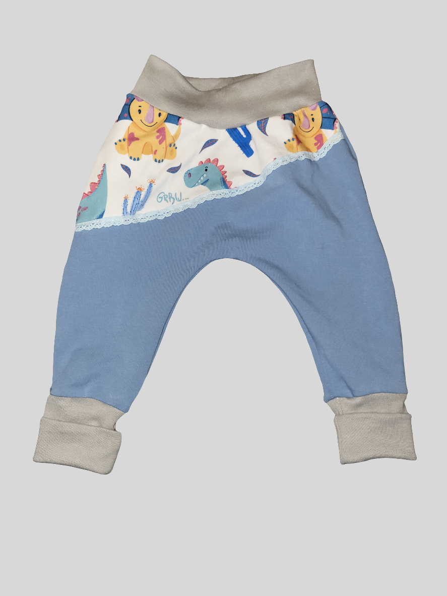 Hose "Dino blau" Größe 68-74