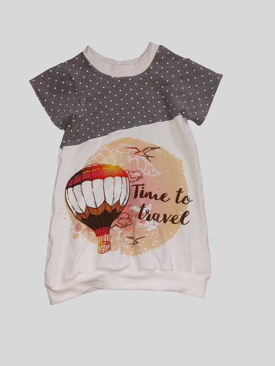 Longshirt "Time to travel" Größe 122-128