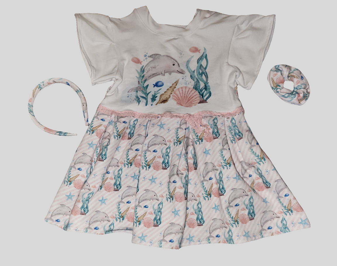Kleid Set "Delfin" Größe 110 - 116