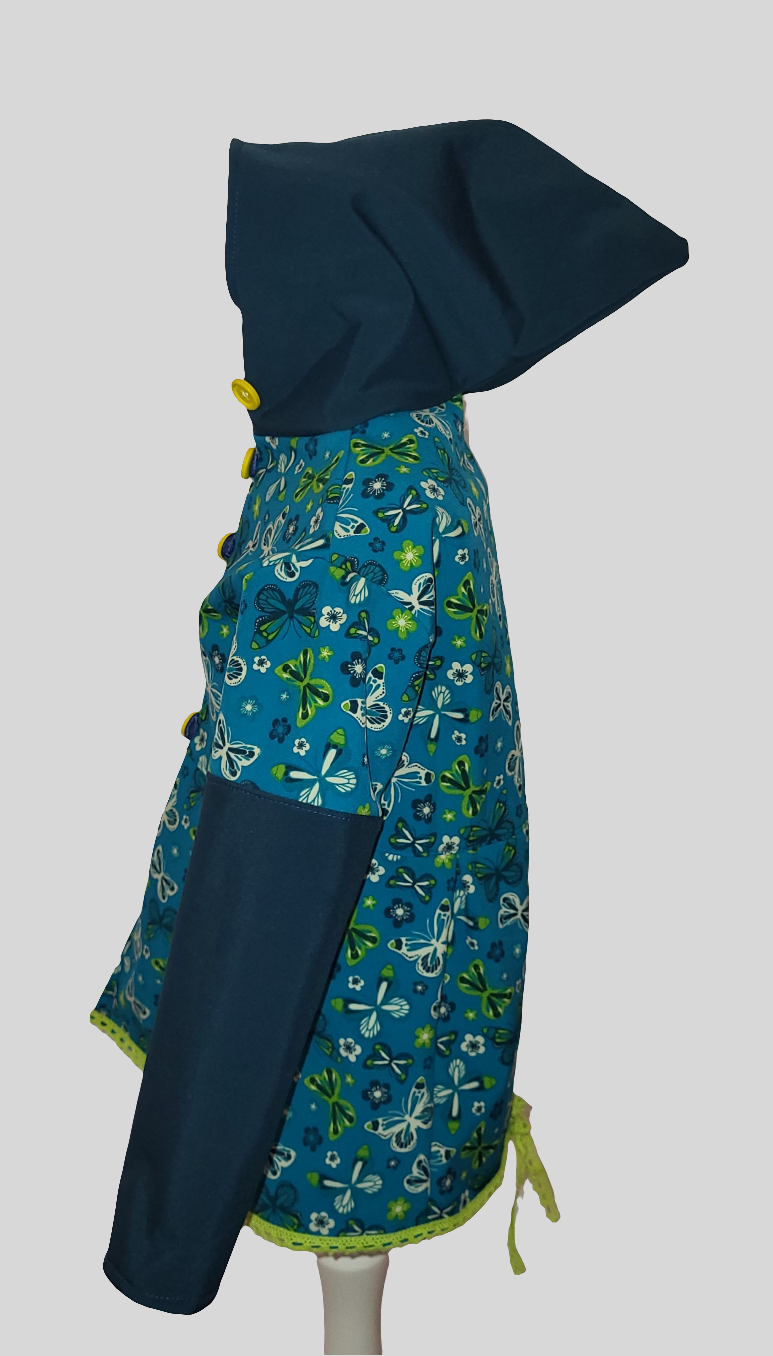Softshell Jacke "Schmetterling blau" Größe 116-122