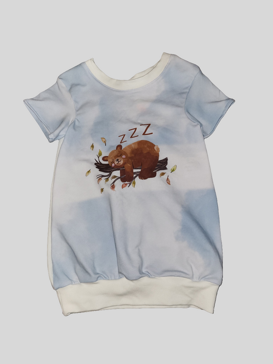 Longshirt "schlafender Bär" Größe 104-110