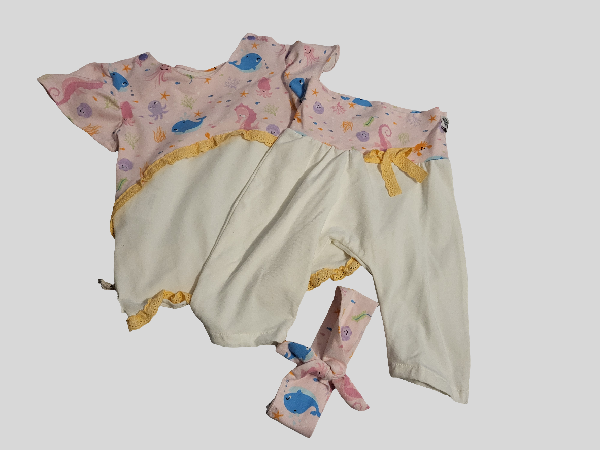 Sommer-Set "Meer rosa" Größe 74-80