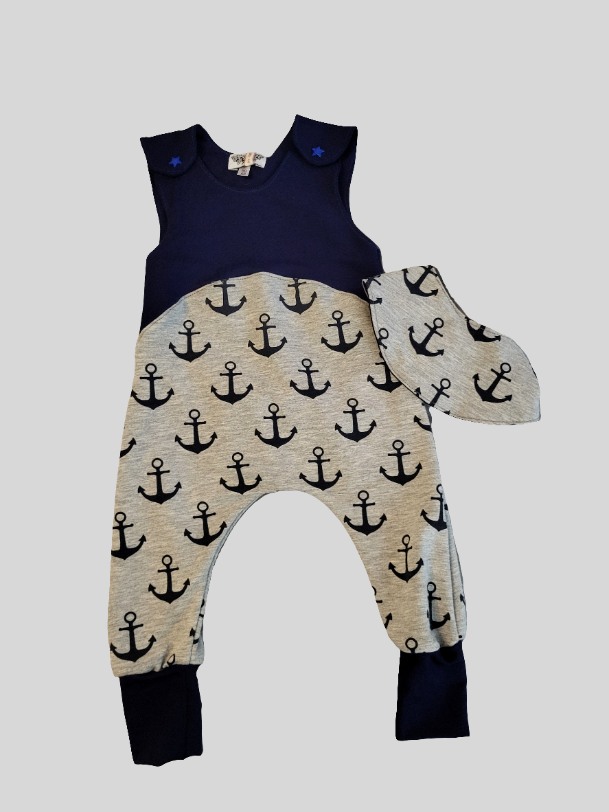 Strampler "Anker" Größe 50-56