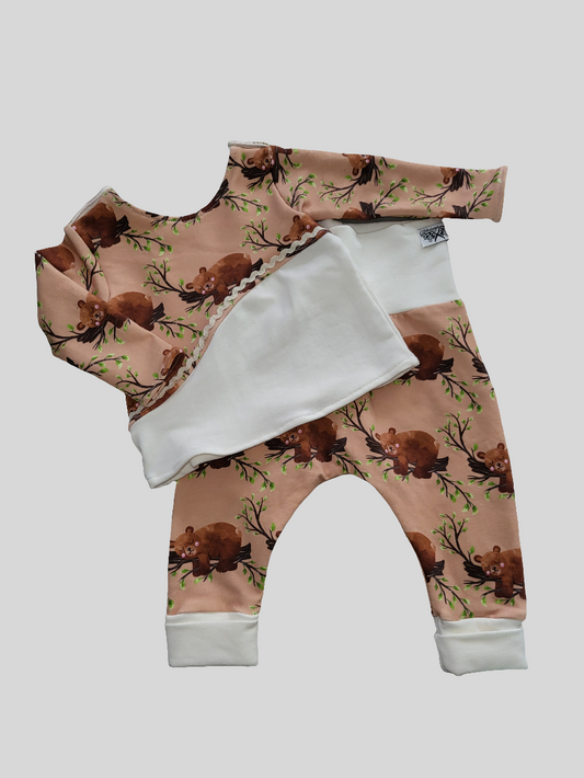 Baby-Set "träumender Bär" Größe 62-68