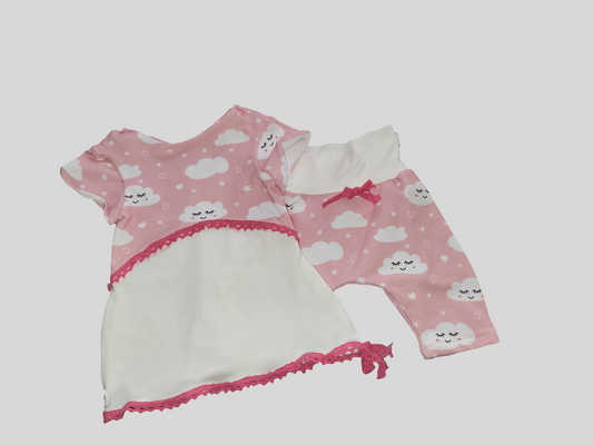 Sommer-Set "Wolken rosa" Größe 62-68