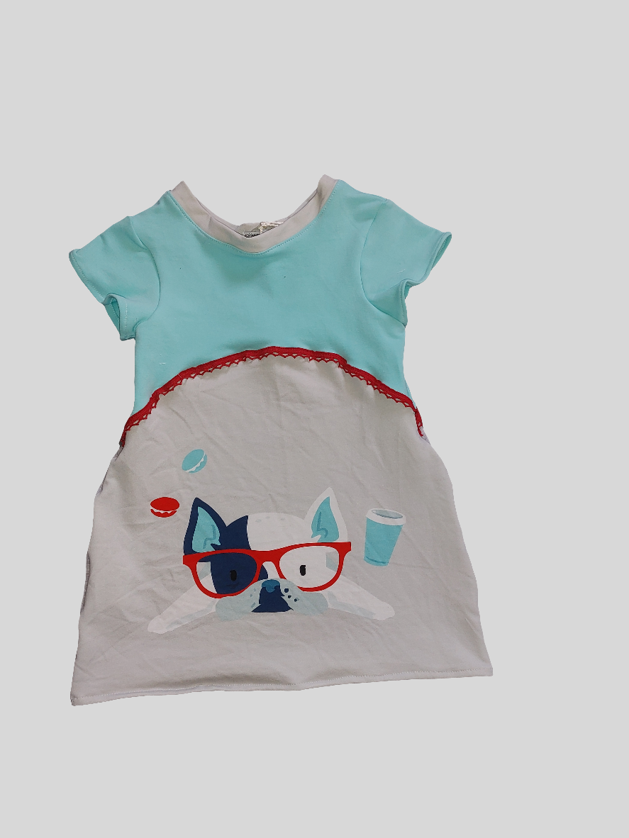 Kleid "Bulldogge" Größe 110-116